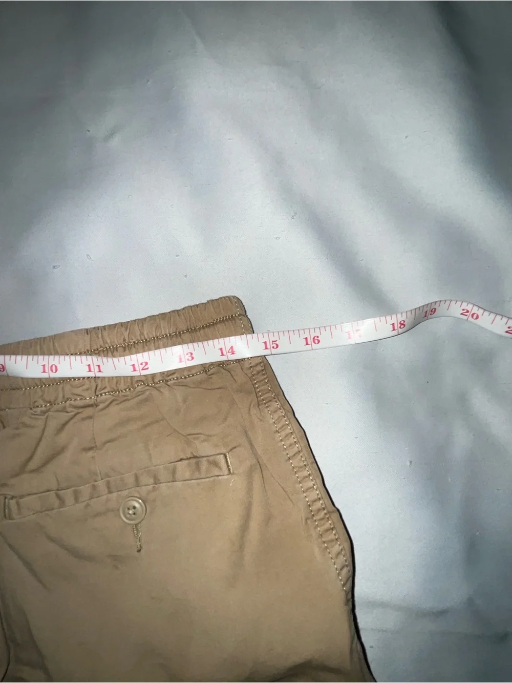 J. Crew Tan Khaki Shorts Drawstring waist Pockets Size Small